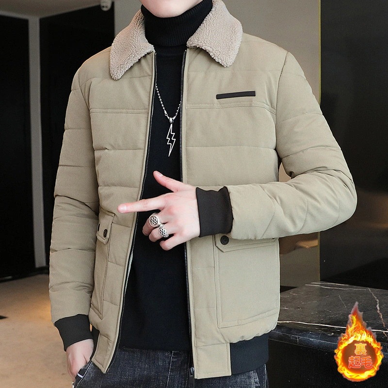 中綿入り中綿ジャケットメンズジャケットコート中綿コート立ち襟前開きダウン入り防寒着冬ブルゾン仕事着防風撥水アウトドア厚
