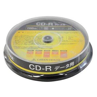 他サイト： グリーンハウス GH-CDRDA10 データ用CD-R 10枚入りスピンドルの商品画像