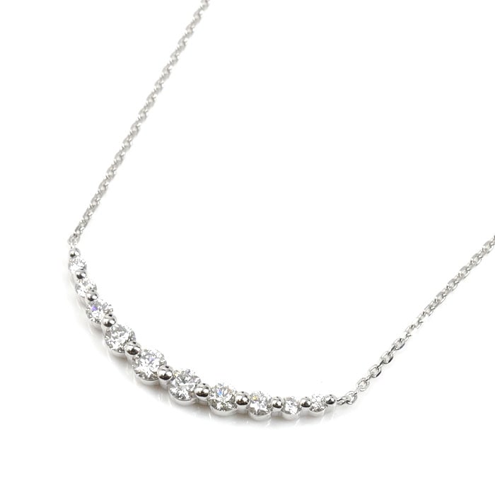 Vendome Aoyama ヴァンドーム青山 Pt950プラチナ Pt850プラチナ リュール ネックレス APVN154540DI ダイヤモンド0.45ct 3g 40cm レディース 中古