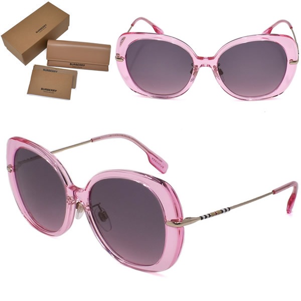 サングラス 0BE4374F 40245M 55 サングラス レディース ピンク ローズグラデーショングレーサングラス