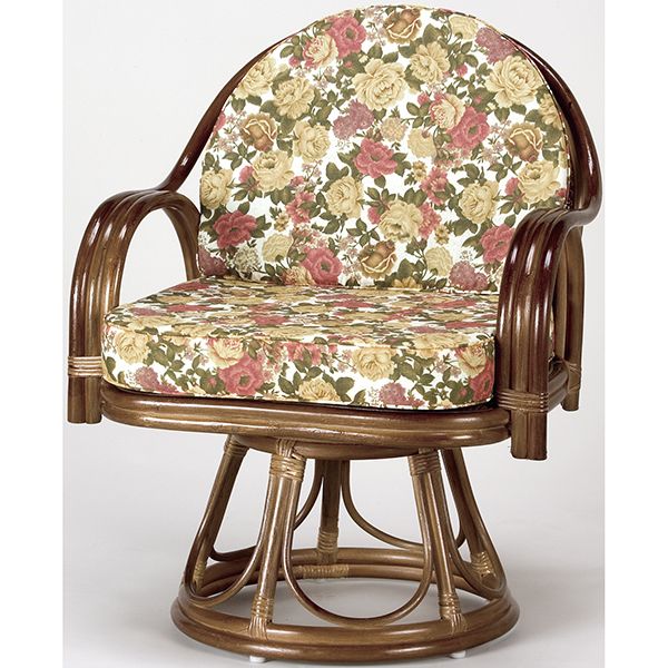 ファミリーライフ 天然籐回転チェア ハイタイプ高さが選べるゆったり(02374) メーカー直送