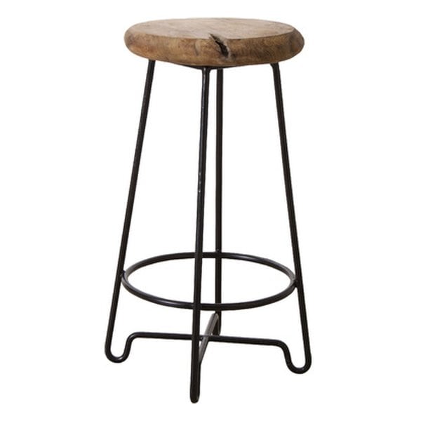 ラウンドハイスツール ブラック 幅34×奥行き34×高さ65cm TTF-905B