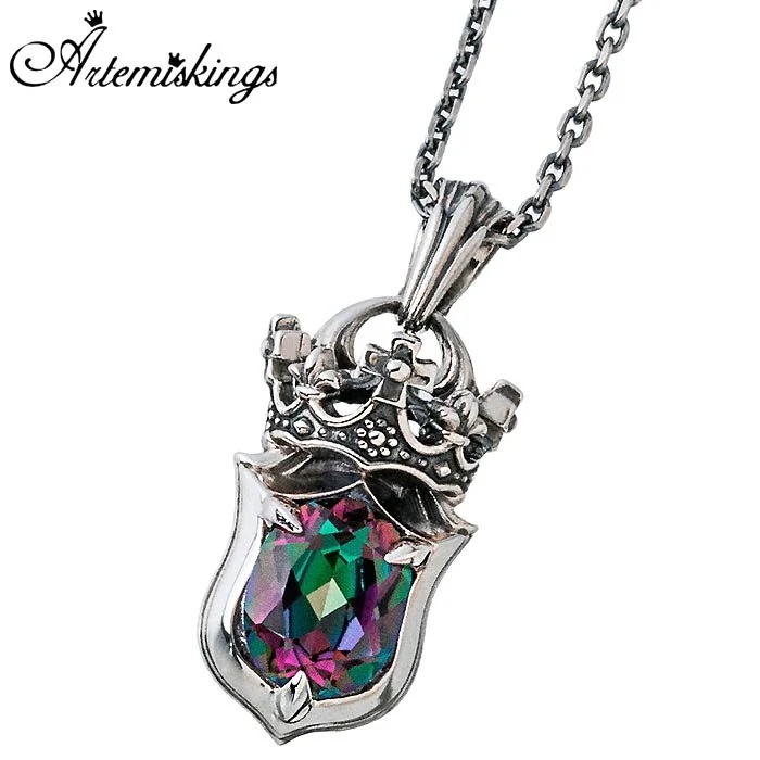 アルテミスキングス ARTEMIS KINGS クラウン シールド シルバー ネックレス ペンダント ミスティッククォーツ AKP0132