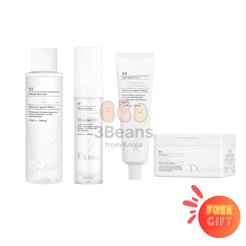 [集中ケア]ティエックストナー 200ml+エッセンス1000ショットト30ml+デイリーマスク30枚+ティエックスクリーム50ml/メラニンケア,スポットケア,トラブルケア,保湿, 肌トーン,シミ