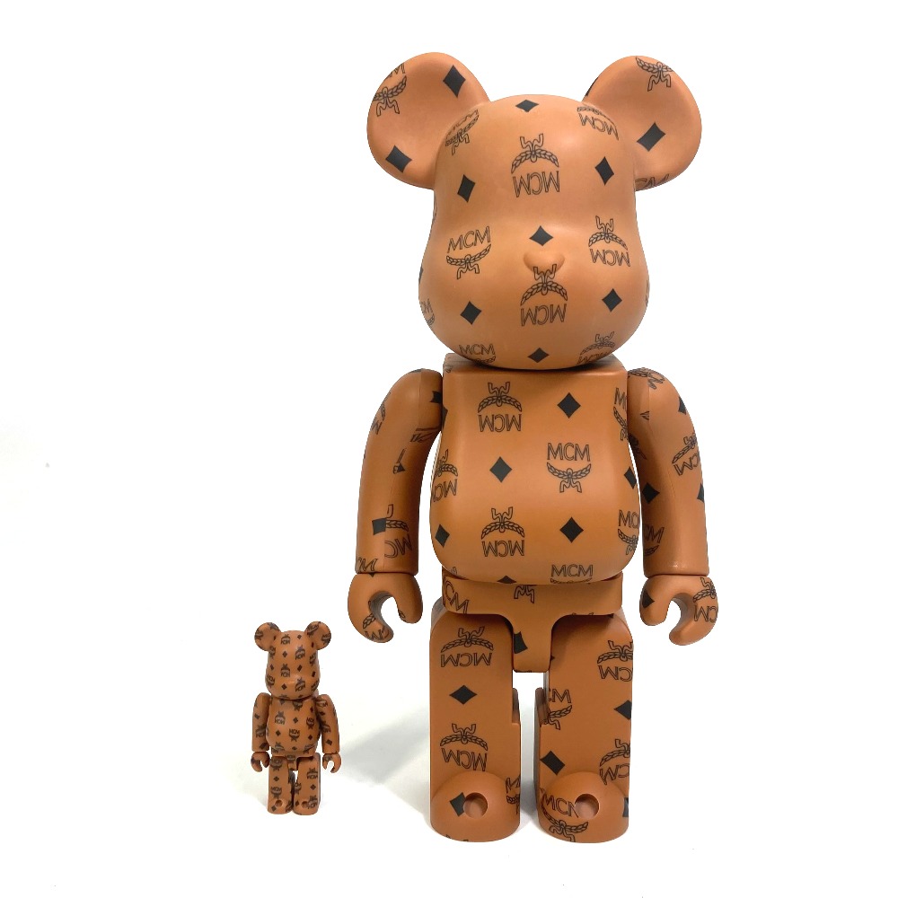 オブジェ ベアブリック BE@RBRICK 100%＆400% 2体セット ヴィセトス フィギュア 人形 ぬいぐるみ プラスチック ブラウン