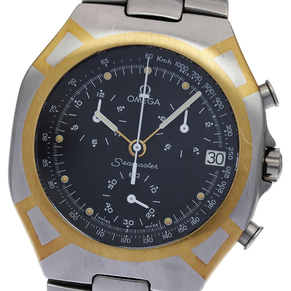 オメガ OMEGA 2590.50 シーマスター ポラリス クロノグラフ クォーツ メンズ _829591【中古】