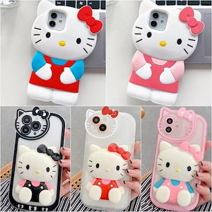 新入庫 韓国の超 Hello Kitty iphone14ケース iPhone13ケースおしゃれシリコンiphone14Proケース iphone12ケース韓国おしゃれXR XS MAX 7plus