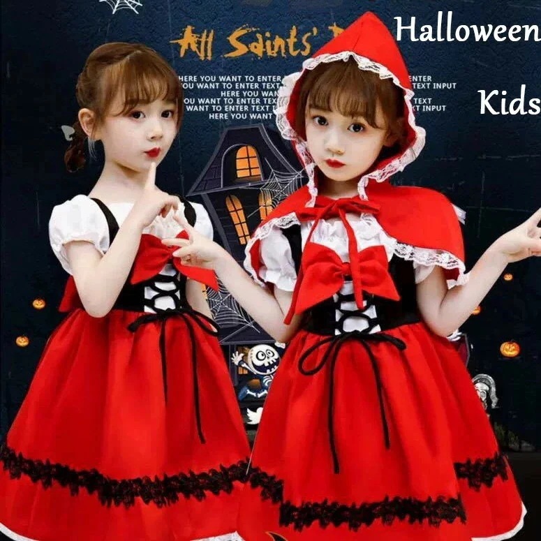 【販売】ハロウィン 衣装 あかずきんちゃん 子供 コスプレ 女子 子供用 ハロウィン 赤ずきんちゃん 仮装 コスチューム ハロウィーン 赤頭巾ちゃん 衣装 キッズ コスプレ コスチューム ハロウ