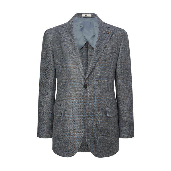 [25SS] [LORO PIANA] ウールシルク リネン チェック ジャケット DMJA5B071B2