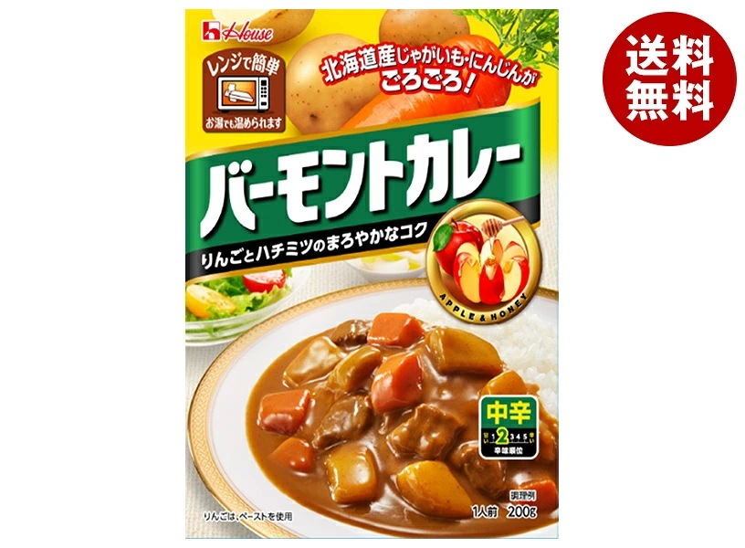 ハウス食品 バーモントカレー 中辛 200g×30個入