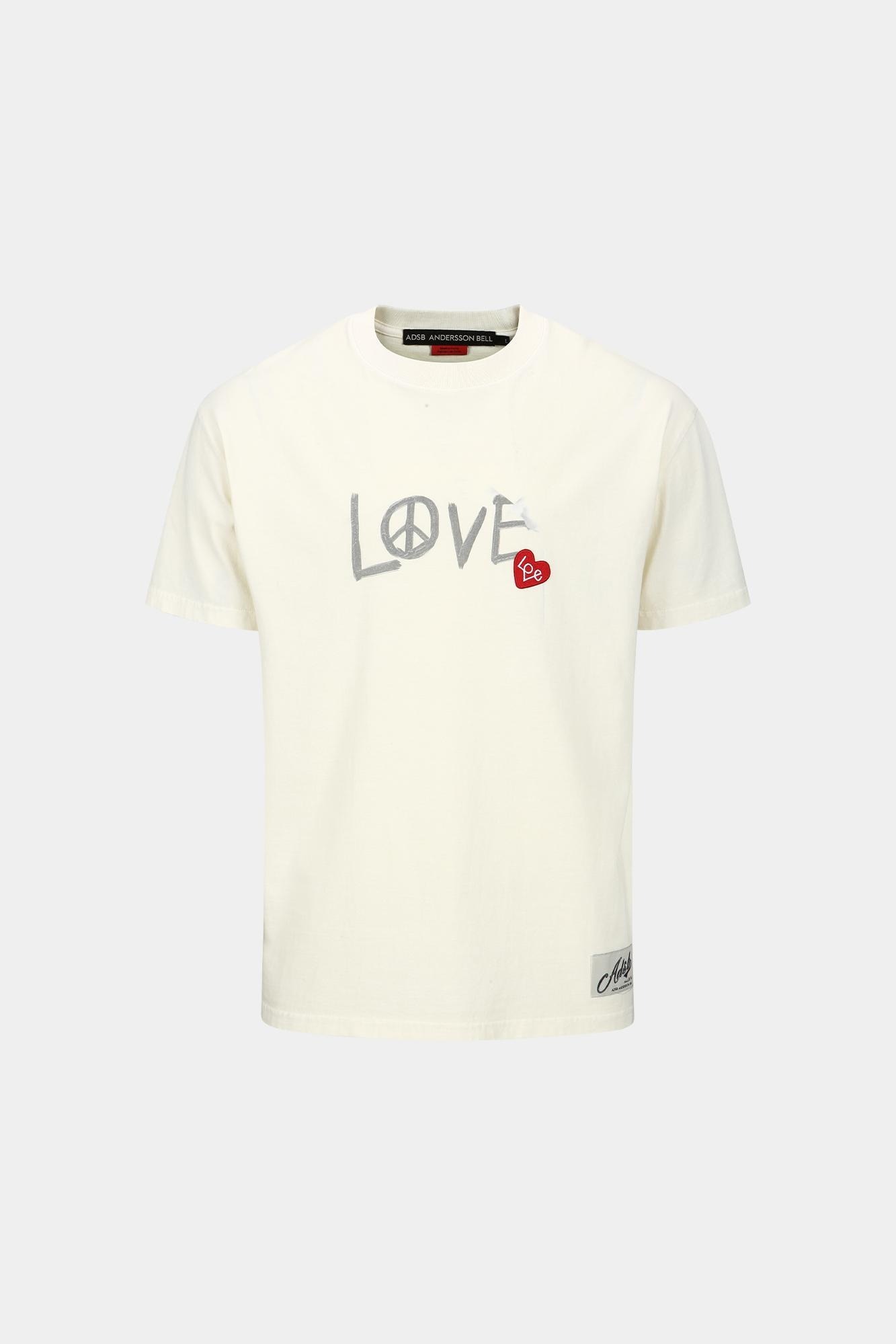 【ANDERSSON BELL】 UNISEX LOVE T-SHIRT : ECRU