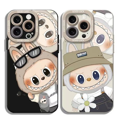 iphone16ケース 雪だるまラブブ LABUBU ストラップ付き iphone15pro