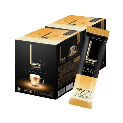 ルーカスナイン シグネチャーラテ 50T X 2個(計 100T) 湯沸室 コーヒー ミックスコーヒー ティータイム ドリンク デザート 大容量