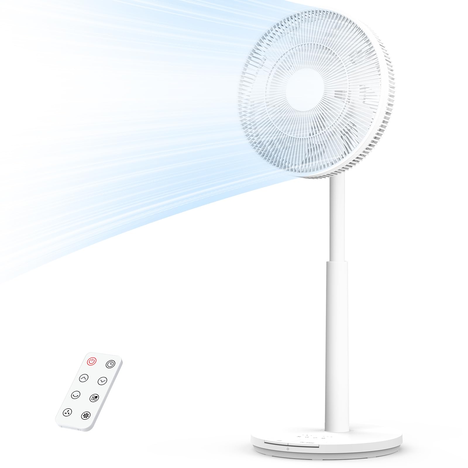 【節電対策】Joy Pebble 扇風機 9枚羽 ソフト気流 首振り 風量12段階 静音 DCモーター リビング扇風機 3つのモード 9枚羽根 うちわ風 首振り リビング サーキュレーター 高さ調節可