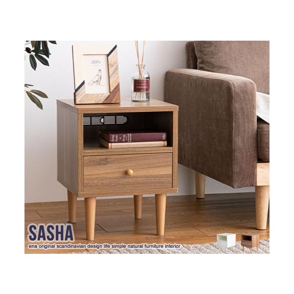 キャビネット おしゃれ 木製 収納 白 引き出し 幅30cm 幅40 サイドボード リビング コンパクト サイドチェスト 脚付き 一人暮らし 新生活 Sasha ID003