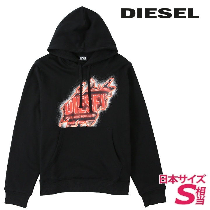 スウェットパーカー メンズ S-GINN-HOOD-E8 グラフィックロゴプリント コットン die-m-t-g4-184