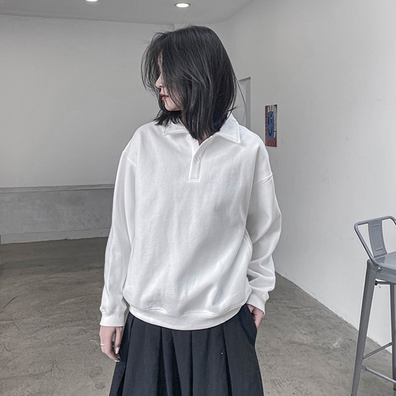 春の新しいレディース長袖セーターホワイトシンプルカジュアルルース快適なレディースセーターラージサイズルースカジュアルプルオーバーセーターファッション多用途の無地カジュアルセーター