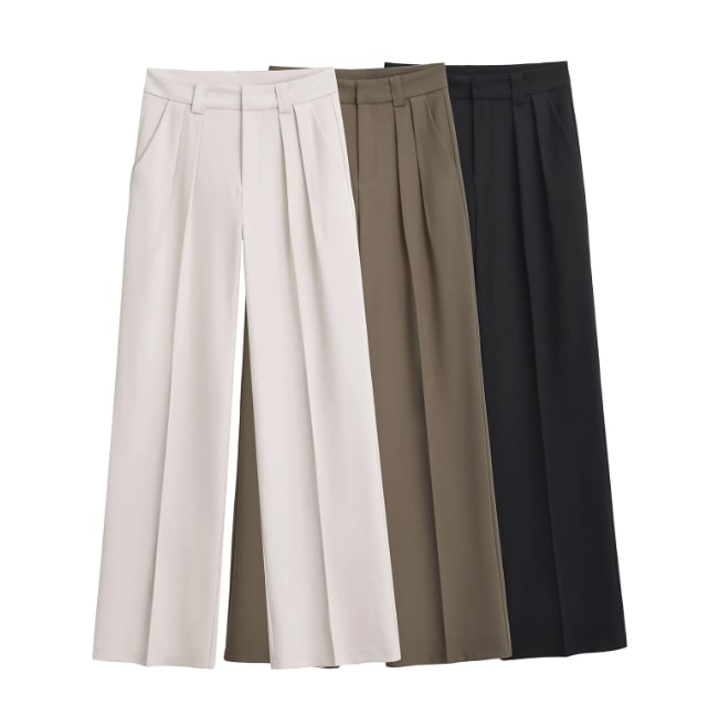レディース パンツ ボトムス タック タックプリーツ きれいめ シンプル 上品 おしゃれ かっこいい こなれ感 ラフ メンズライク マニッシュ ボーイッシュ 個性的 クール モード系 エレガント