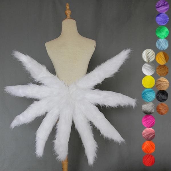 【一部分3日内出荷】【S/M/L/XL】九尾 狐の尻尾 アニマル 動物 仮装 50cm 75cm 85cm 100cm モコモコ フェイクファー きつね キツネ 尻尾 しっぽ cosplay コスプレ