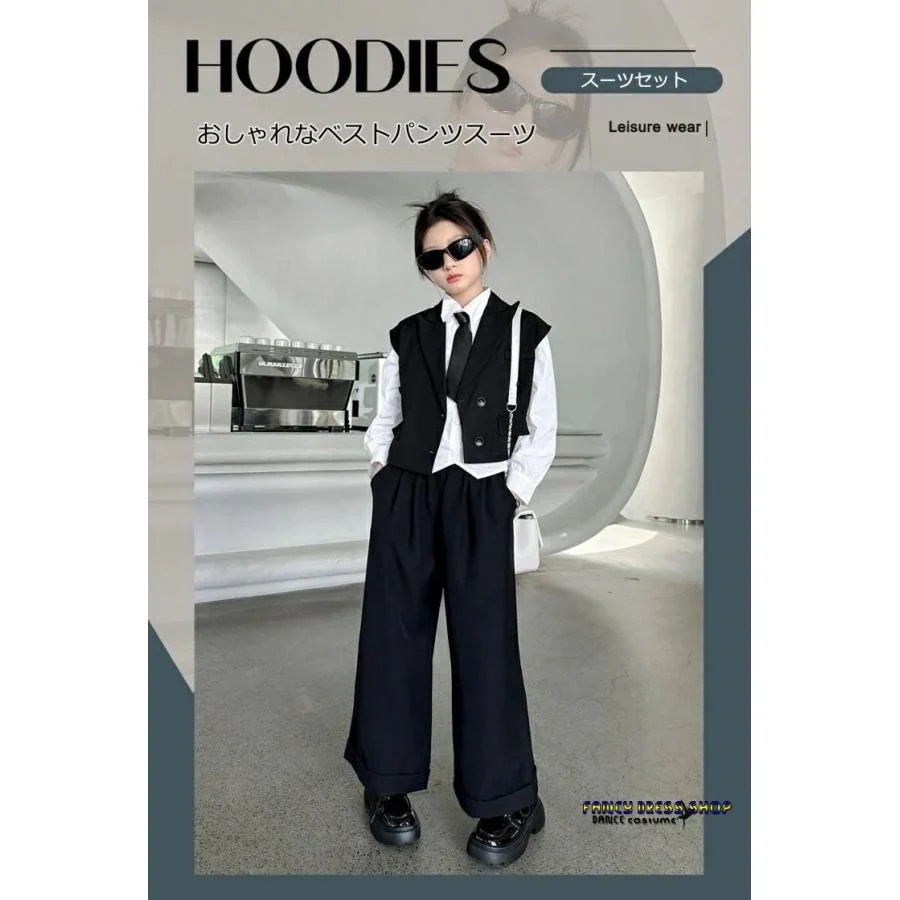 ラケット陸上格闘技ダンスシャツ 150 フォーマル 2点セット 小学生 パンツスーツ スーツ 卒服 パンツ ベスト 子供服 4点セット ネクタイ 小学校女子 小学校 パンツ 160 【制服標準