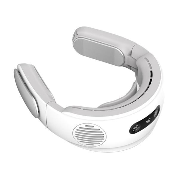 ブレードレスポータブルネックファン折りたたみ式低ノイズ3スピードサラウンドエアアウトレットリーフレス5000mAhハンギングネックバンド冷却