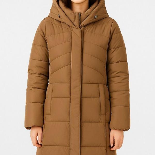 HC09 女性 超低価格 フードストッパー ロングパディング ウエスト切開ラインで前後ウエストラインがスリム (S43877519)