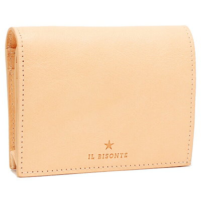 Qoo10] イルビゾンテ 二つ折り財布 コンパクト財布 ベージュ