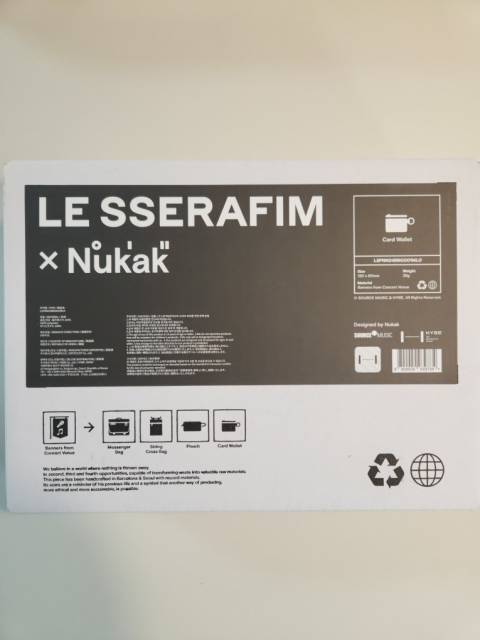 HYBE LESSERAFIM X Nukak Upcycling Official MERCH LESSERAFIM CARD WALLET