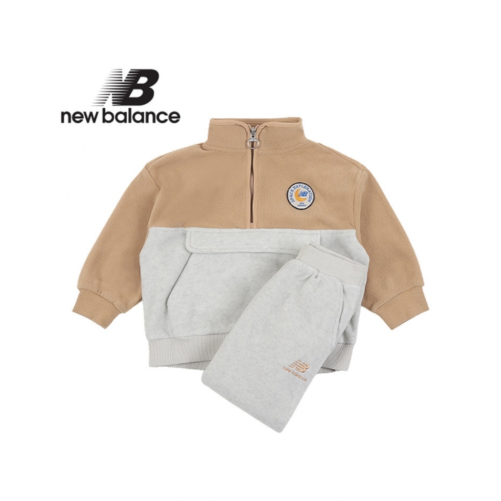 ニューバランスキッズフリースカラートレーニングセット (NK9YC4662U-35) _ベージュ