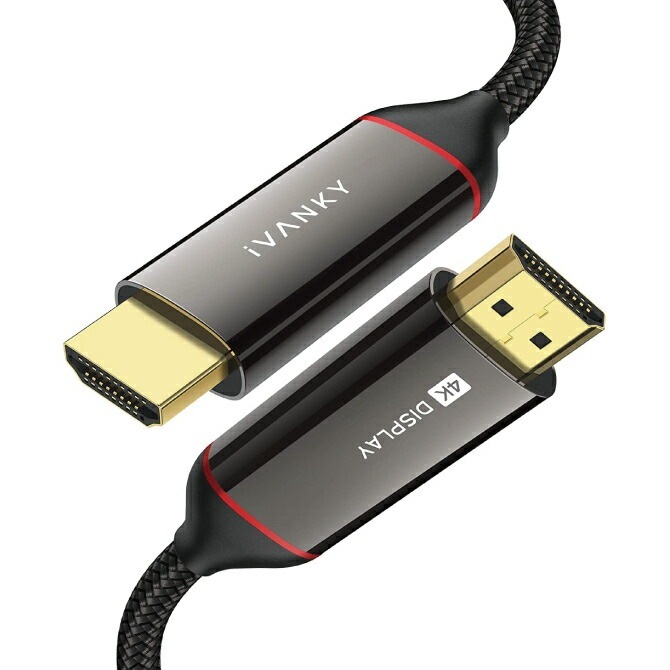 iVANKY VBG01 15m Grey & Black 4K@60Hz HDMI Optical Fiber Cable HDMI ファイバー オプティック ケーブル 光 ゲーム テレビ 18Gb