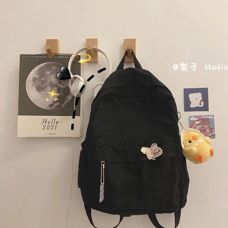 【まとめ買い価格 10セット1配送】男性と女性のためのスクールバッグ中学生大容量の個人指導バックパック白い洗えるキャンバスバックパック