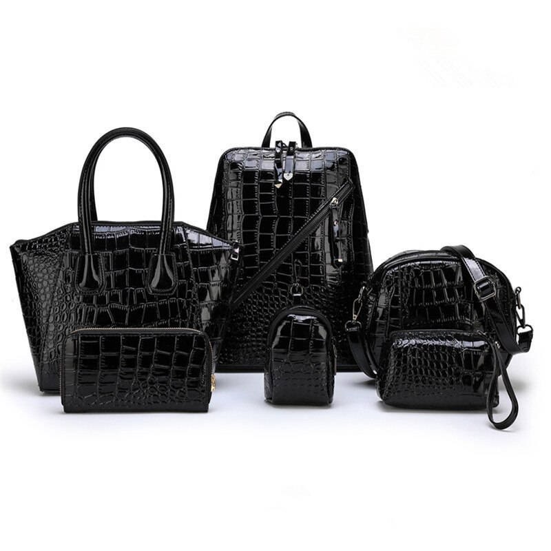 2020 新 6 ピース/セット高級女性複合バッグ大容量の女性のハンドバッグクロコダイルショルダーバ 10,347円