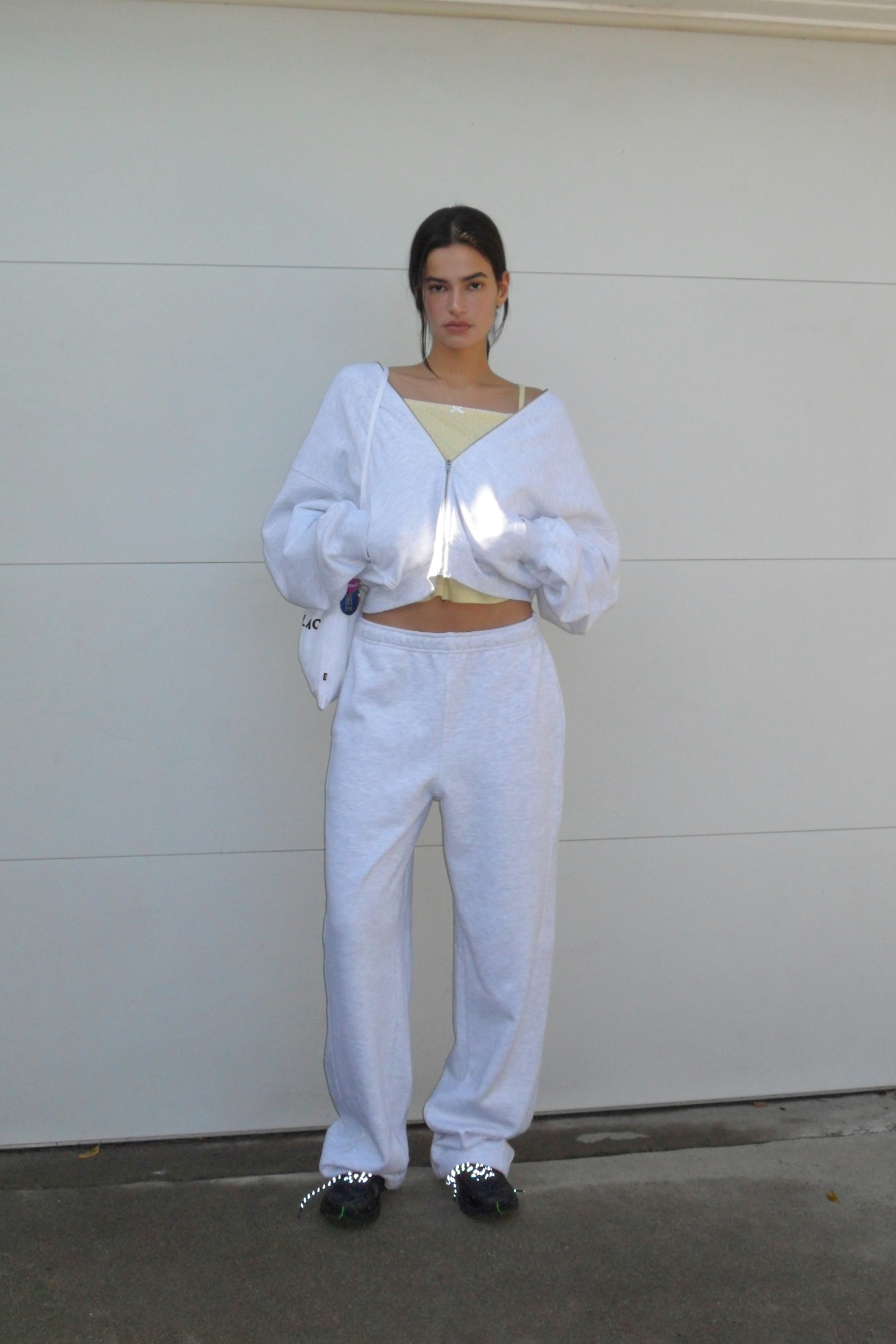 【LOW CLASSIC】 LC SOFT ZIP-UP HOODIE : LIGHT MELANGE GREY