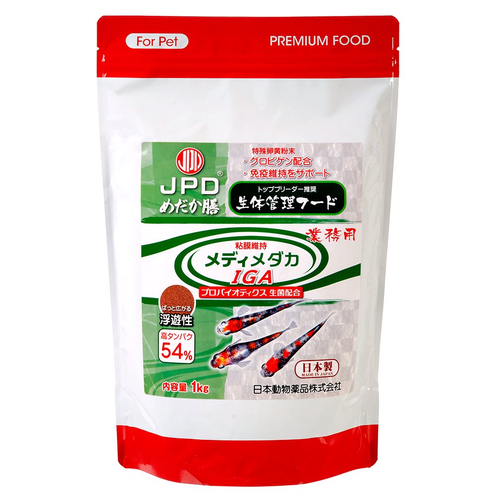 日本動物薬品　ニチドウ　メディメダカ　ＩＧＡ　１ｋｇ　生体管理フード　粘膜増強　メダカの餌　ＣＲＣ10―41―65―00―00