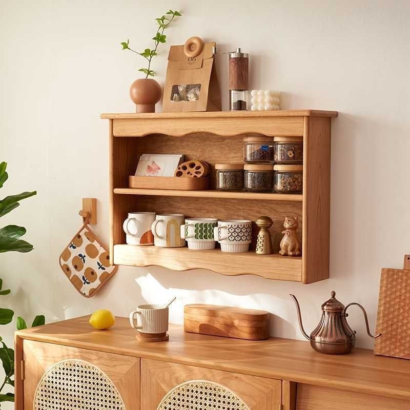無垢材ウォールキャビネットウォールキャビネット壁掛け収納キャビネットサイドボード北欧壁掛け本棚吊り下げデュオバオパビリオン収納ラック