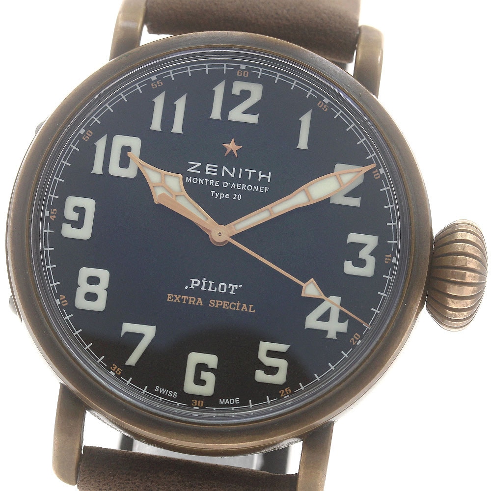 ゼニス ZENITH 29.2430.679 パイロット タイプ 20 エクストラ スペシャル 自動巻き メンズ 極美品 _894070【中古】