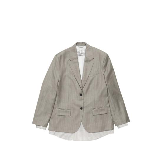 ACNE STUDIOS Women Suit Jackets AH0346 WARGR GREY WHITE