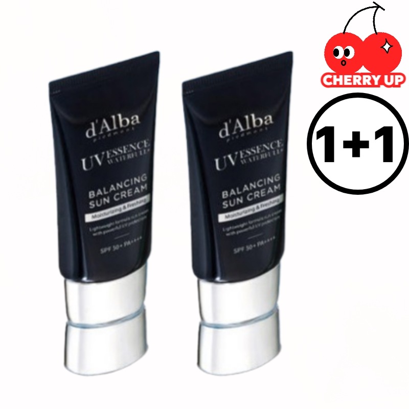 【1+1】dAlba ビーガン メンズ ウォータフル バランシング サンクリーム 50ml×2本セットメンズ日焼け止め さらさら肌 ノンストレス 肌荒れ防止 韓国コスメ 敏感肌 男性向け 紫外線対策