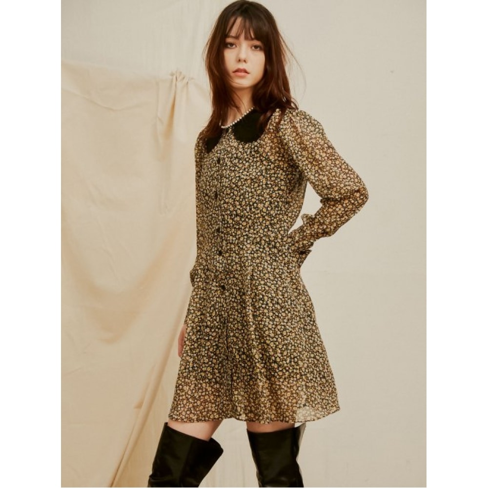 ごめん愛しすぎ (ごめん愛しすぎ) レイチャルフラワーフレアカラードレス_イエロー