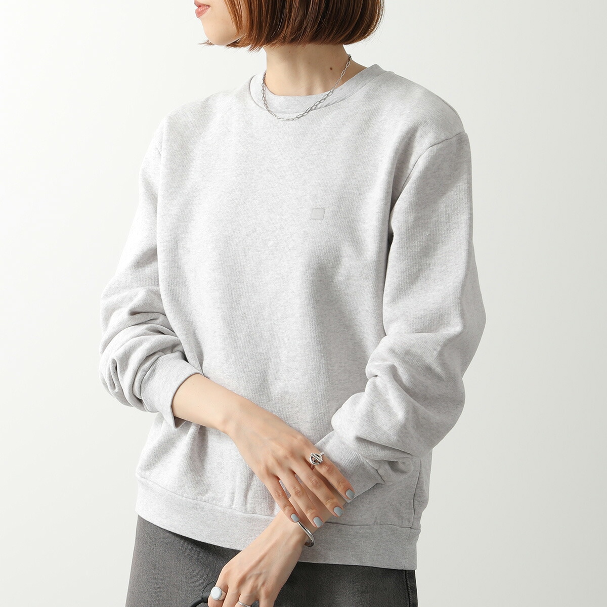 Acne Studios アクネストゥディオズ Face スウェットシャツ CI0186 FA-UX-SWEA000196 レディース フェイス コットン クルーネック 92H
