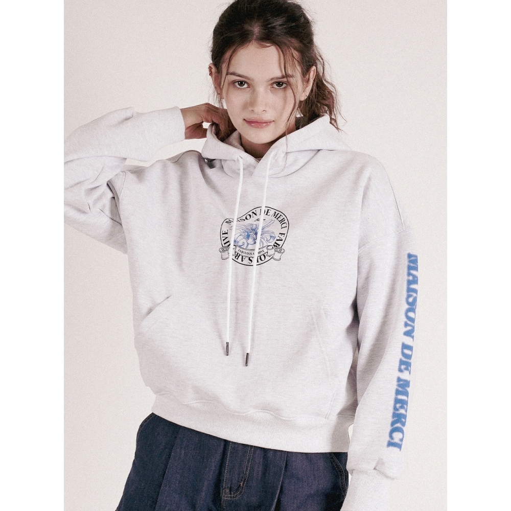 シューティングアーカイブレディースクロップルリスサークルヘビーテリーパーカーアッシュグレー (FCD4TS714W)