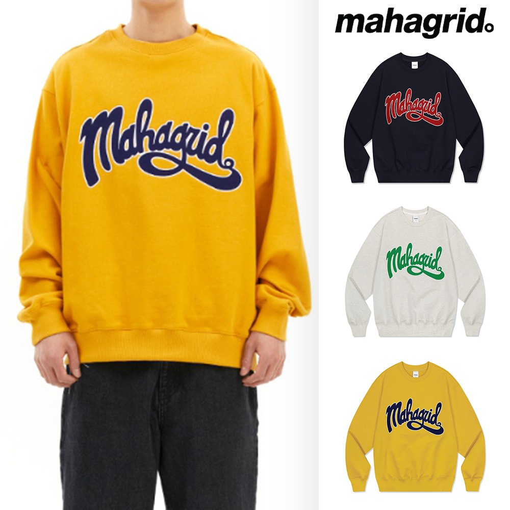 [mahagrid] CURVED LOGO SWEATSHIRT