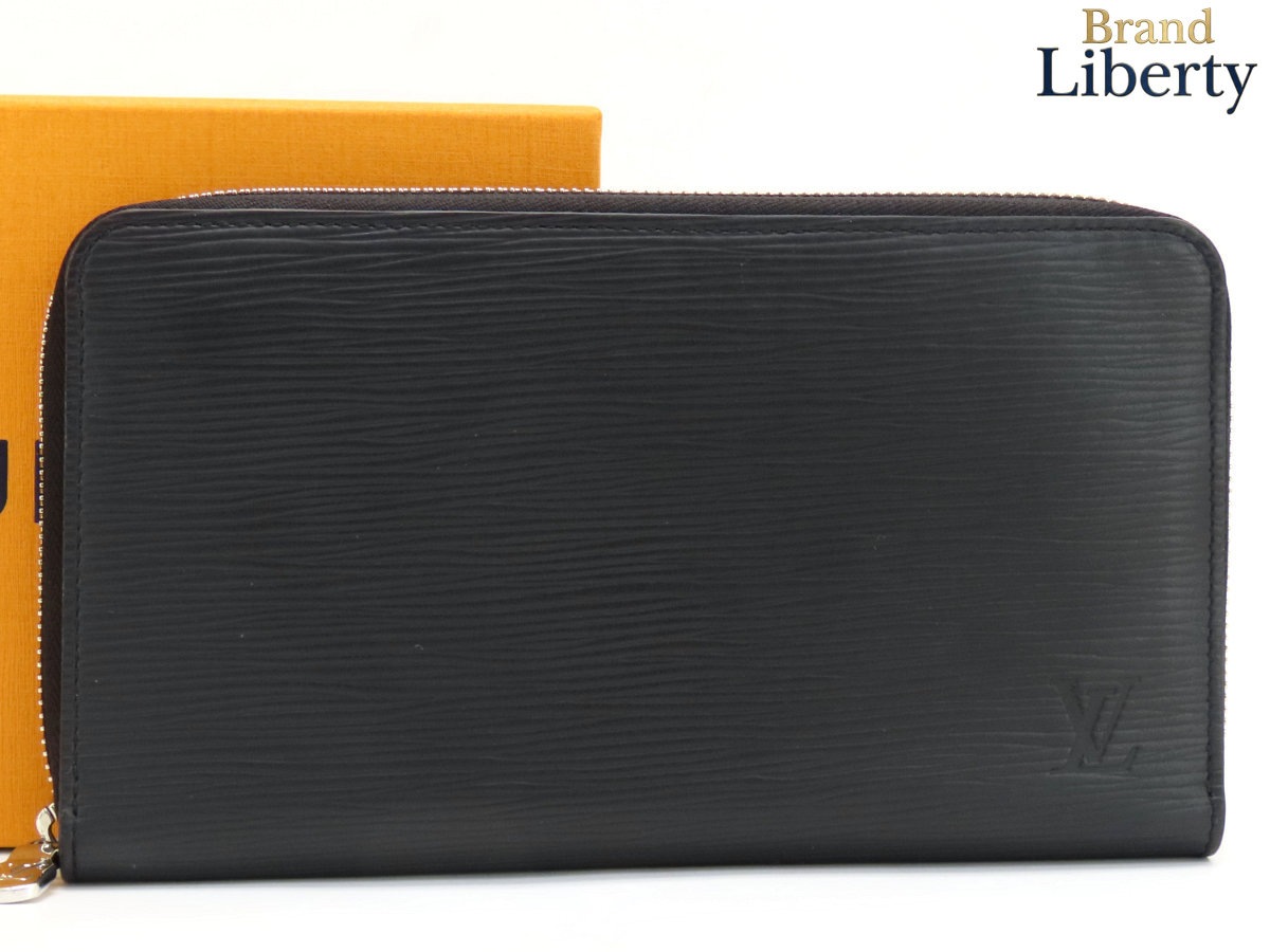 新品同様ルイヴィトンLOUISVUITTONエピジッピーオーガナイザーNMラウンドファスナー長財布ブラックレザーM62643