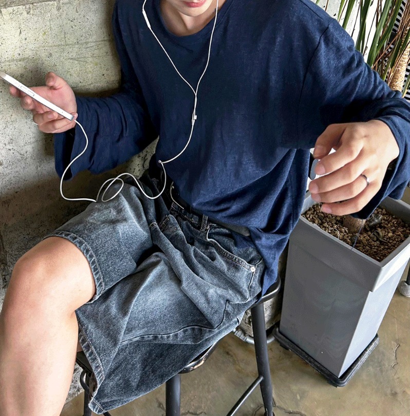 [COSYHARU公式] Wide Bermuda Denim