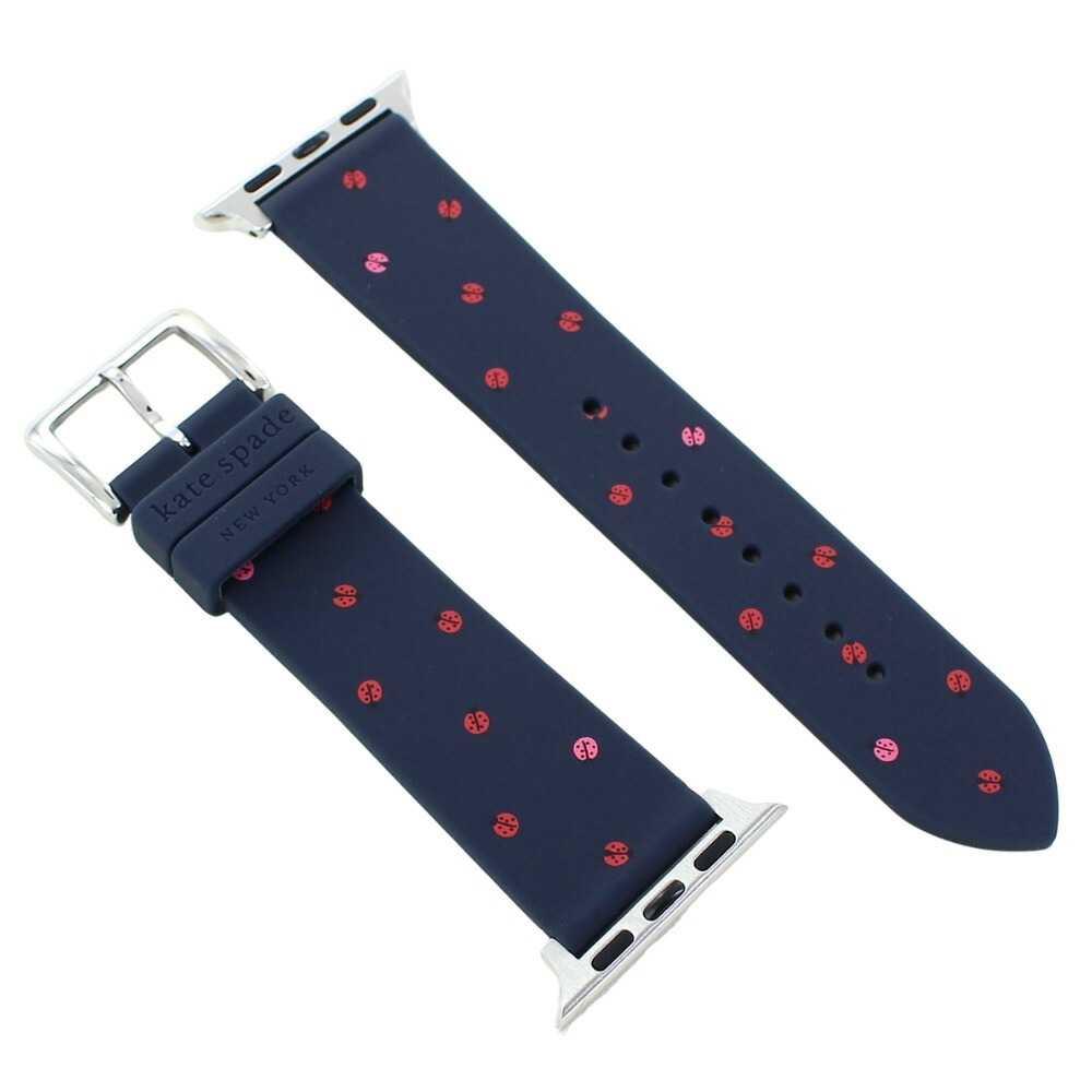 ケイトスペード アップルウォッチ バンド ベルト レディース シリコン 黒 てんとう虫 かわいい おしゃれ 替え 交換 ベルトのみ 38ミリ 40ミリ 41ミリ 42ミリ シリーズ 10 9 8 7