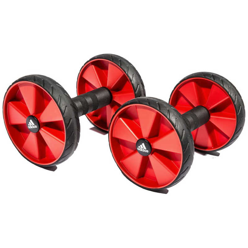 アディダス　トレーニング 腹筋ローラー コアローラー 2個セット (サイズ：14.5cm×14.5cm×21cm(片方)・重量：420g×2個) ブラック