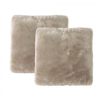 ムートン座布団 約53x53cm 2枚組 DZL18602　PG/グレー