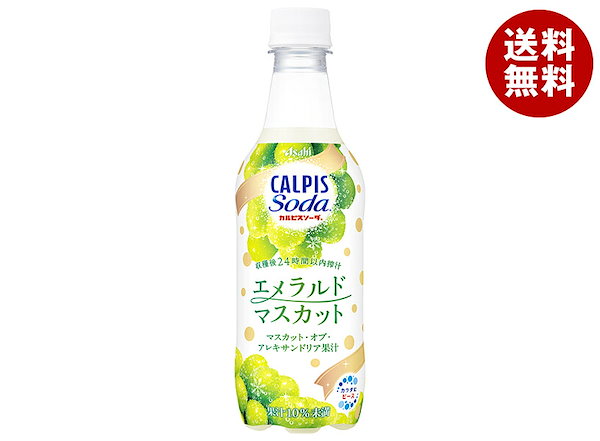 アサヒ飲料 カルピスソーダ R エメラルド マスカット 450mlペットボトル×24本入