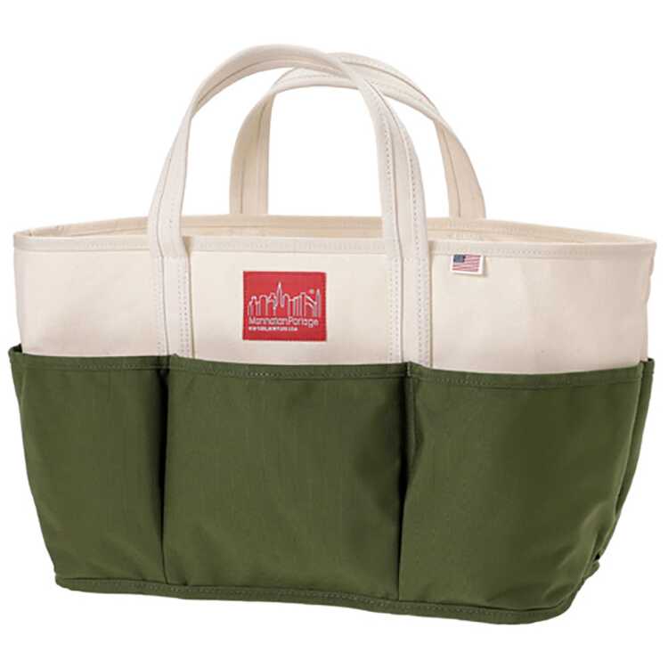 ピクニック アウティング トートバッグ L ナチュラル×オリーブ W59/41×H27×20.5cm #MP1383LDUC-1052