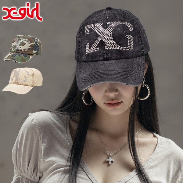 帽子 キャップ レディース深め 夏 春 秋 冬 ブランド 迷彩 6パネル コットンサイズ調整 Y2K ストリート LOGO MARK 6PANEL CAP 105252051009